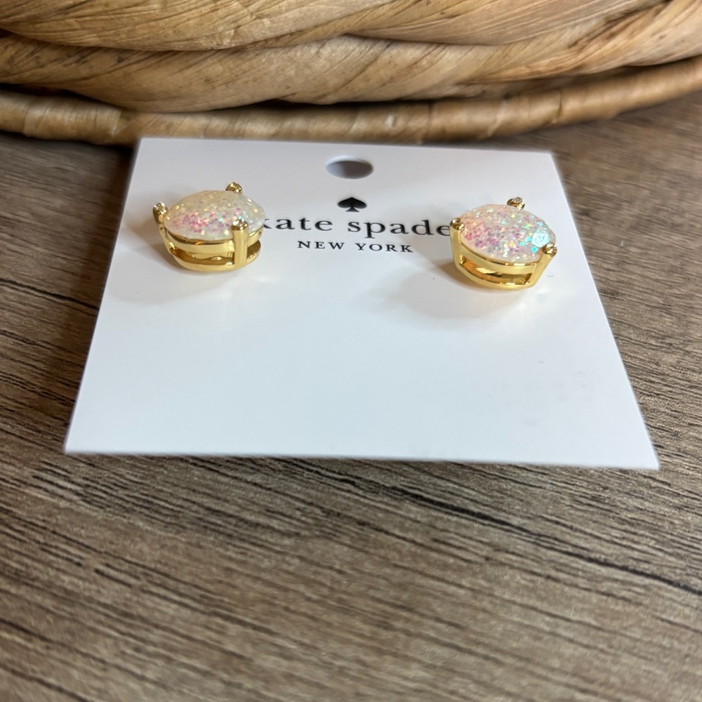 Kate Spade Iridescent Glitter Earrings - Picture 3 of 3
